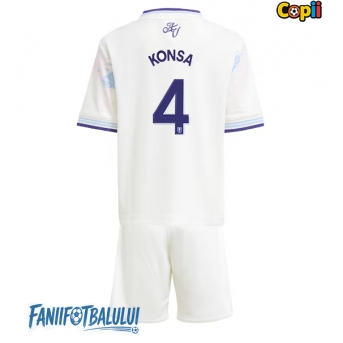 Aston Villa Ezri Konsa #4 Echipament de Fotbal Replică 2025-26 Copii Treilea (+ Șorturi)
